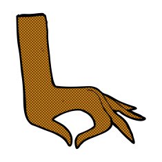 comic cartoon hand symbol N7