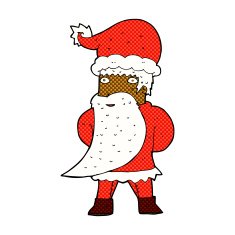 comic cartoon santa claus N29