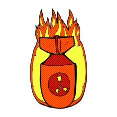 comic cartoon atom bomb N6