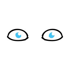 comic cartoon staring eyes