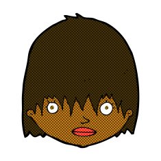 comic cartoon staring woman N6