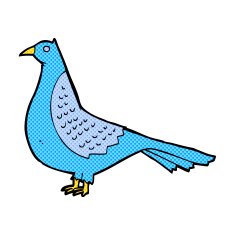 comic cartoon bird N39
