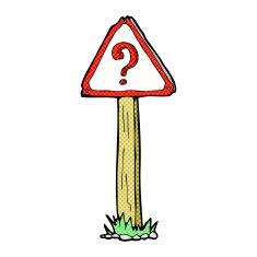 comic cartoon question mark sign N4