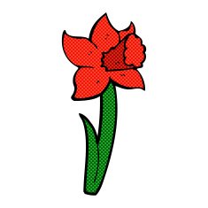 comic cartoon flower N51