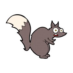 funny startled squirrel comic cartoon