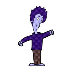 comic cartoon vampire man N19