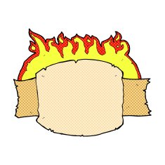 comic cartoon scroll banner N2