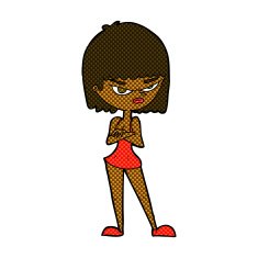 comic cartoon angry woman N4