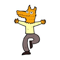 comic cartoon fox man N2