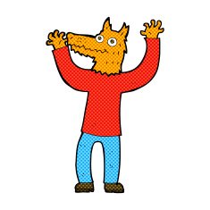 comic cartoon fox man N3