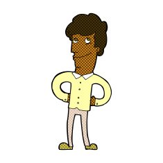 comic cartoon happy man N75