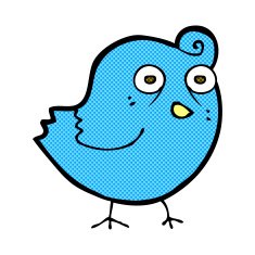 funny comic cartoon bird N26