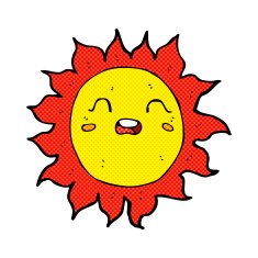 comic cartoon sun N3