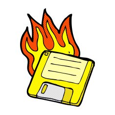 comic cartoon old computer disk N2