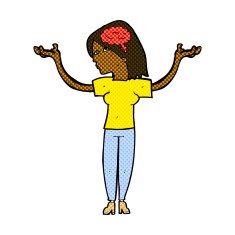 comic cartoon intelligent woman N3