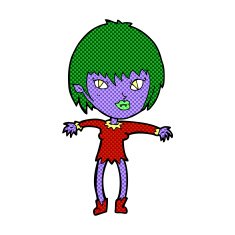 comic cartoon vampire girl N37