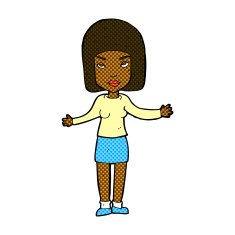 comic cartoon annoyed woman N31
