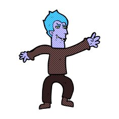 comic cartoon vampire man N21