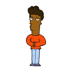 comic cartoon arrogant man N2
