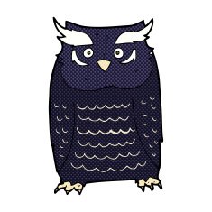 comic cartoon owl N13