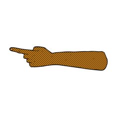 pointing hand comic cartoon N4