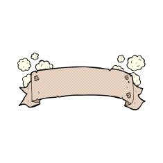 heraldry scroll banner comic cartoon N2