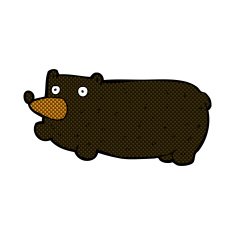 funny comic cartoon bear N12