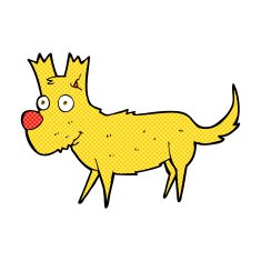 comic cartoon cute little dog N2
