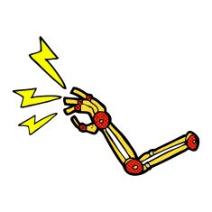 comic cartoon robot arm N5