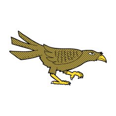 comic cartoon bird N40