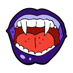 comic cartoon vampire mouth N4