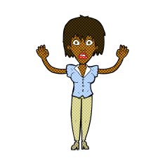 comic cartoon woman stressing out N4