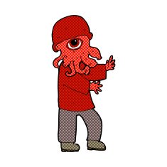 comic cartoon alien man N2