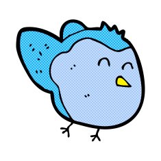 comic cartoon bird N41