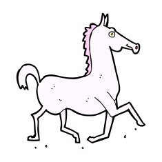 comic cartoon horse N6