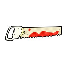 comic cartoon bloody saw