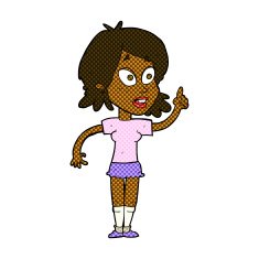 comic cartoon woman asking question N5