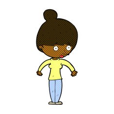 comic cartoon woman staring N6