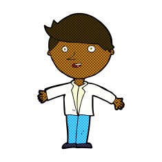 comic cartoon man in casual jacket N2