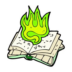 comic cartoon magic spell book N4
