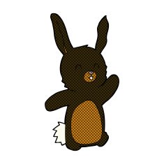 comic cartoon happy rabbit N2
