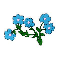 comic cartoon flowers N11