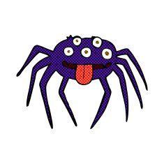 comic cartoon gross halloween spider N4