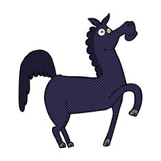 funny comic cartoon horse N2