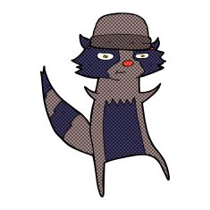 comic cartoon raccoon N2