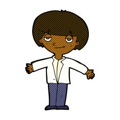comic cartoon smug boy N2
