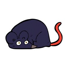 comic cartoon white mouse