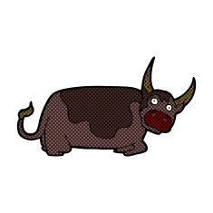 comic cartoon bull N6
