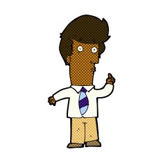comic cartoon man with question N2