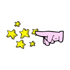 comic cartoon pointing hand N11